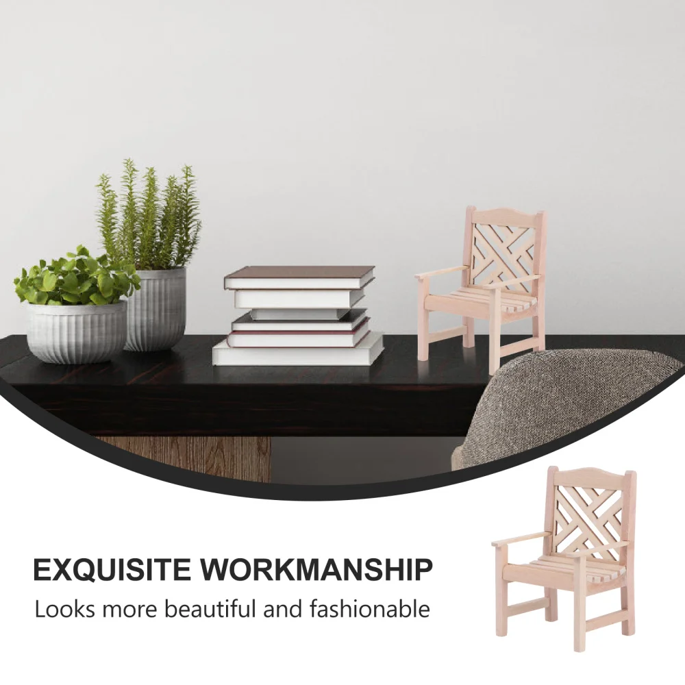 

1pc Miniature Furniture Ornament Mini Chair Model DIY Mini House Decoration