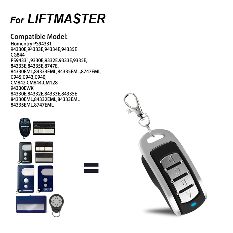 Liftmaster Дверь Гаража Пульт дистанционного управления клон 4335e 94335e 1A5639 7 TX2EV TX4UNI 433 92