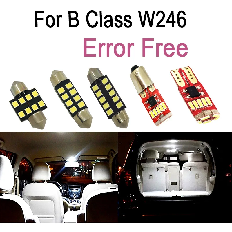 17 шт. светодиодный номерной знак лампы Интерьер светильник набор для Mercedes Benz B