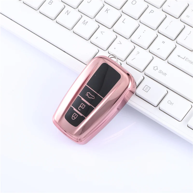 

Funny New Soft TPU Car Smart Remote Key Case For Toyota Camry CHR Prius Corolla RAV4 Prado 2017 2018 Full Cover Auto Accessories