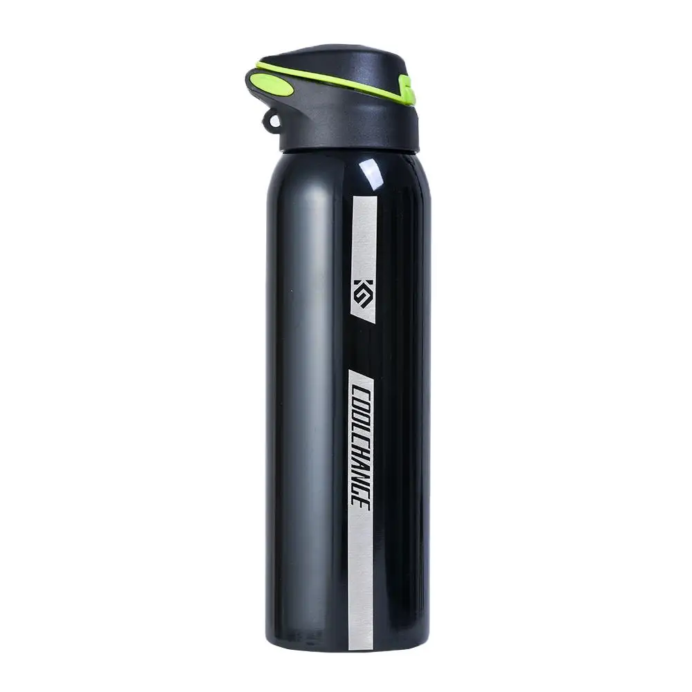 500 мл бутылки для воды для горного велосипеда, езды на велосипеде, двойные Термосы Из Нержавеющей Стали, теплые чашки для воды, кувшин, спортивный чайник - Цвет: Black