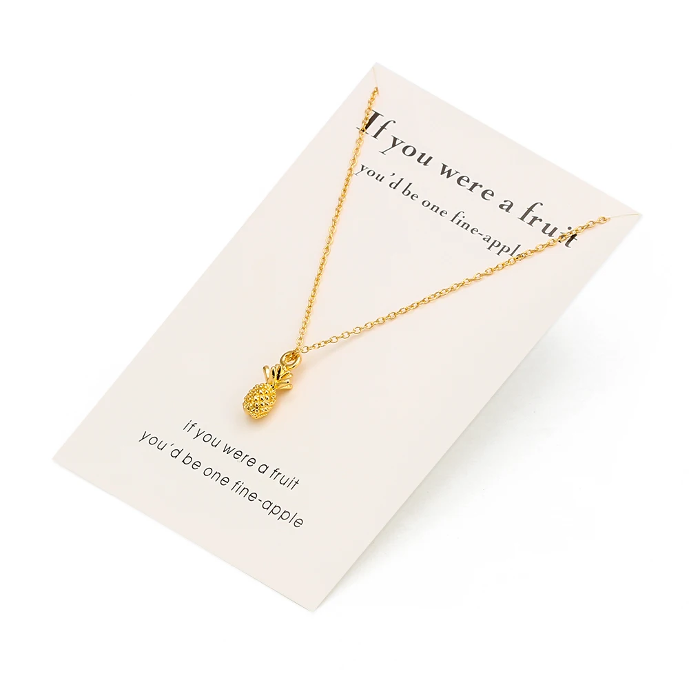 Минималистичное ожерелье с ананасом Bijoux Femme золотистого/серебристого цвета