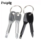 Набор инструментов для отверток, уличный карманный мини-инструмент из нержавеющей стали, стандартная отвертка с плоской и крестовой головкой