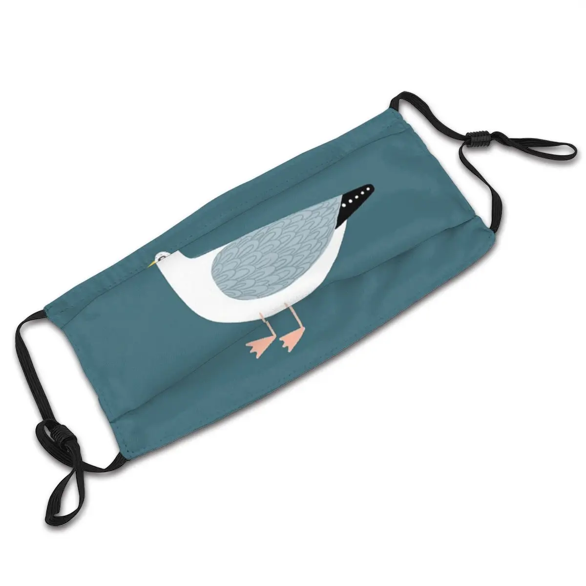 Чайка стоящая унисекс многоразовая маска для лица с фильтром противодымчатая