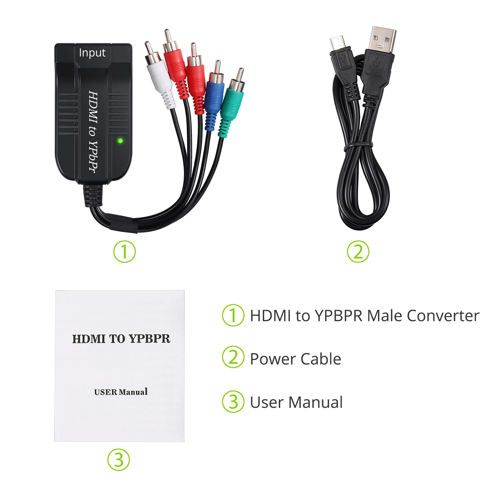 LiNKFOR совместимому с HDMI до 1080P компонентное видео YPbPr 5RCA преобразователь RGB адаптер