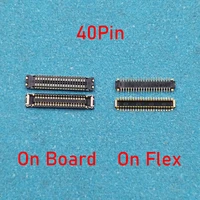 20 50pcs 40pin lcd display fpc connector for xiaomi redmi note 8 7note7note8note 7 pronote 8 pro screen plug on motherboard