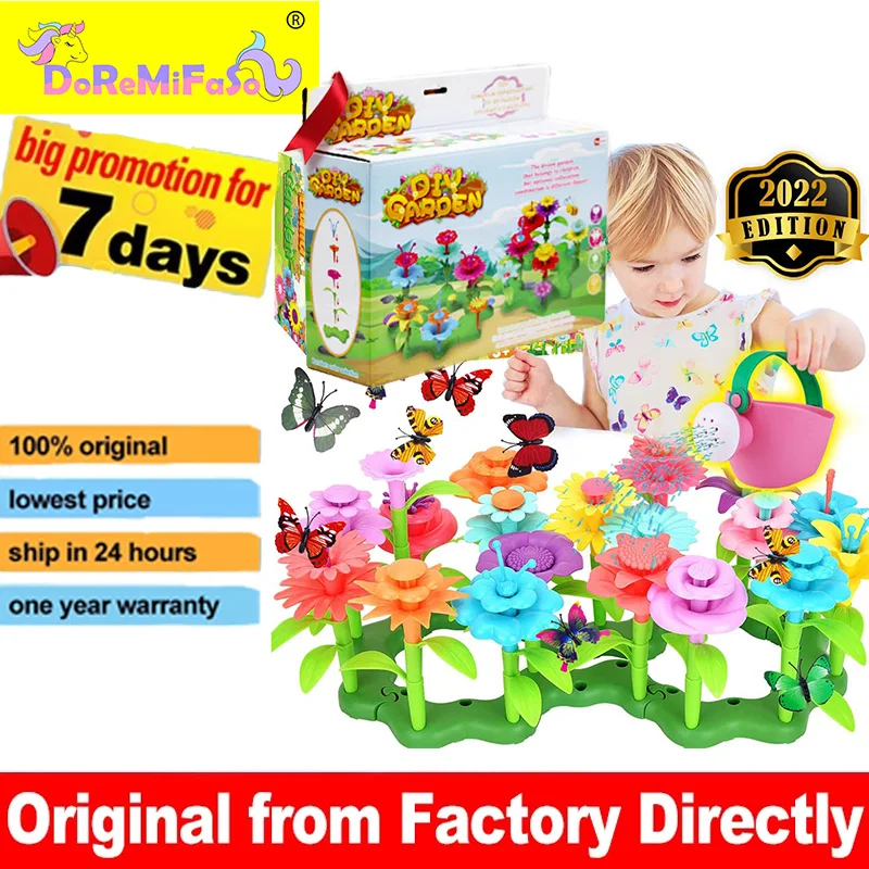

Garden Building Blocks Set Toys For Girls Kids Montessori Toys Interconnecting Blocks Children Educational Kids Construction Set
