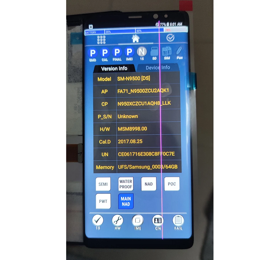 

With Lines For SAMSUNG Galaxy Note 8 Display N950W N950FD Touch Screen Digitizer For Samsung Note8 N950N LCD