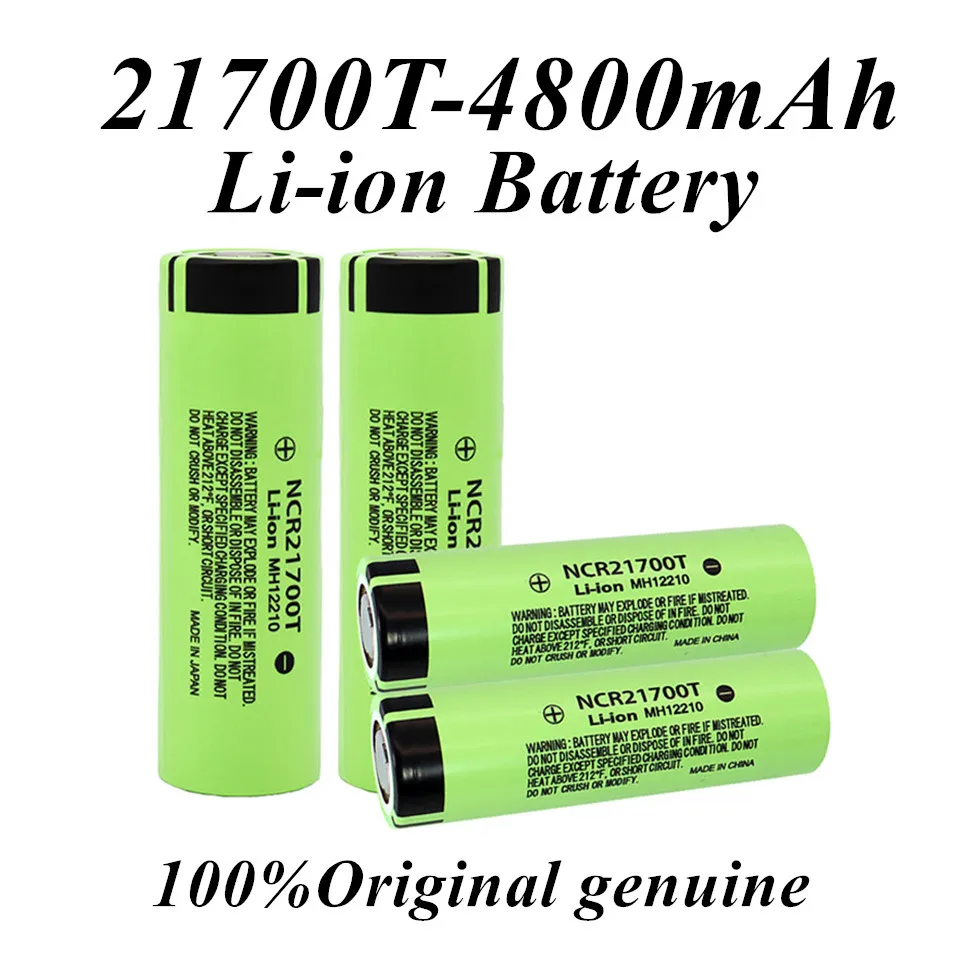 

2pcs~20pcs 21700 Battery 4800mAh NCR21700 48T 3.7v Lithium Rechargeable Batteries High Capacity for Flashlight Toys HD Cell