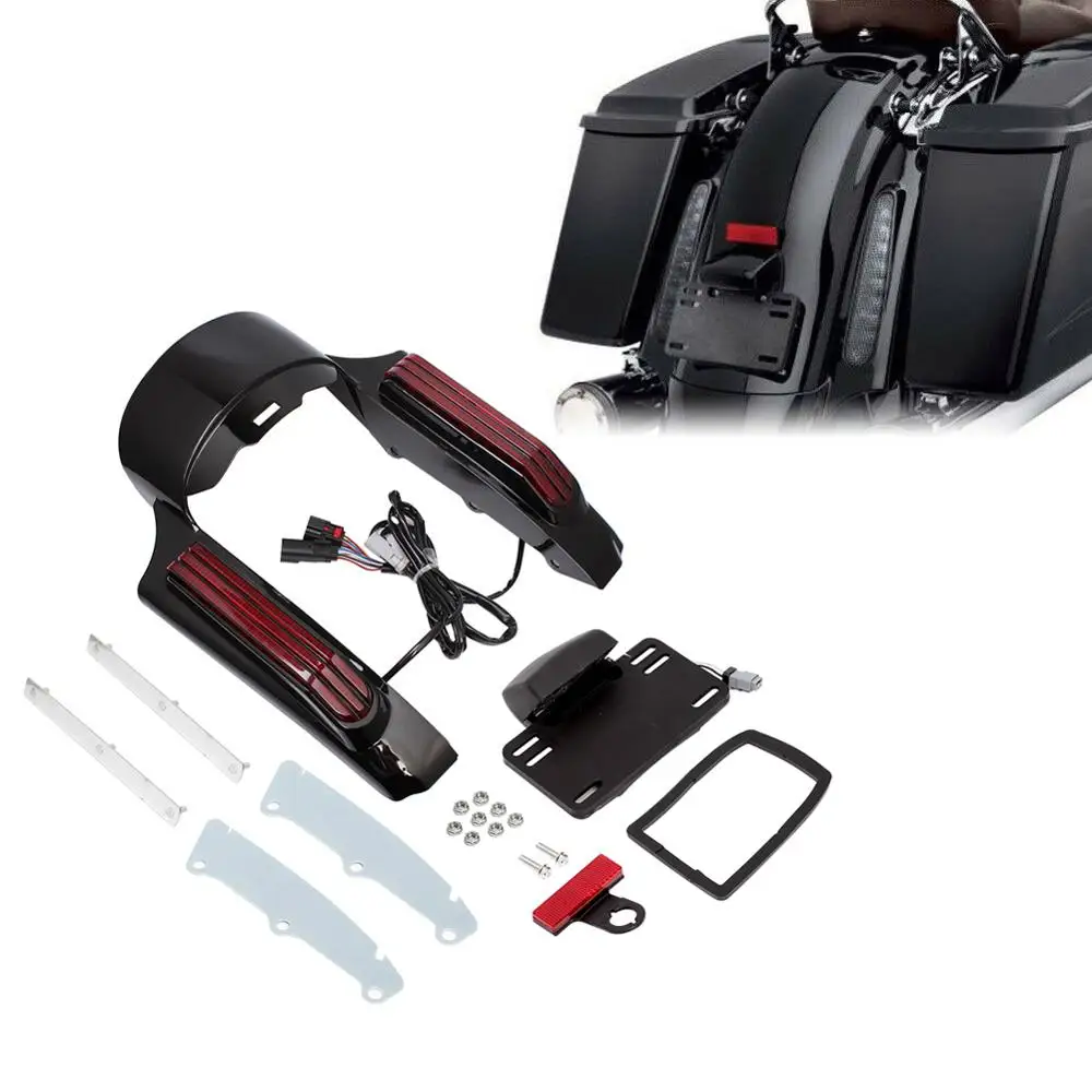 Мотоциклетный светодиодный расширитель заднего крыла для Harley Touring Electra Glide Road King