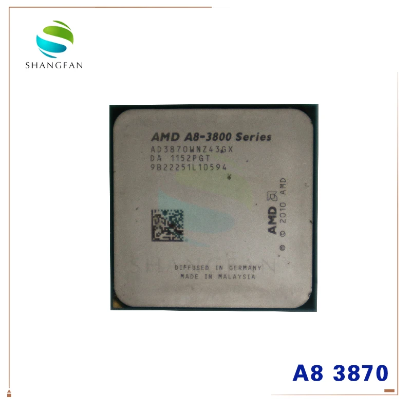 AMD A8 серии 3800 3870 3 ГГц 100 Вт Quad Core Процессор процессор AD3870WNZ43GX 3870K сокет FM1/ 905pin|cpu