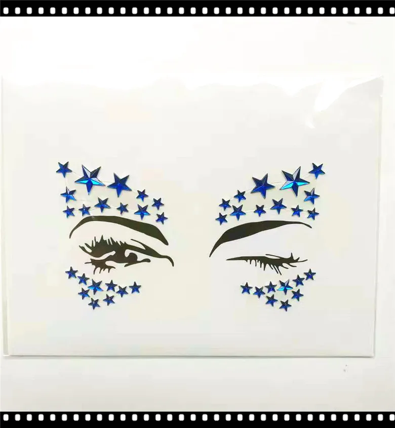 Временная тату-наклейка украшения для лица драгоценные камни украшение вечерние