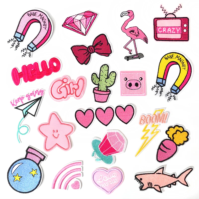 Нашивки HELLO HEART с кактусами вышивка для футболки наклейки на джинсы утюгом Одежда