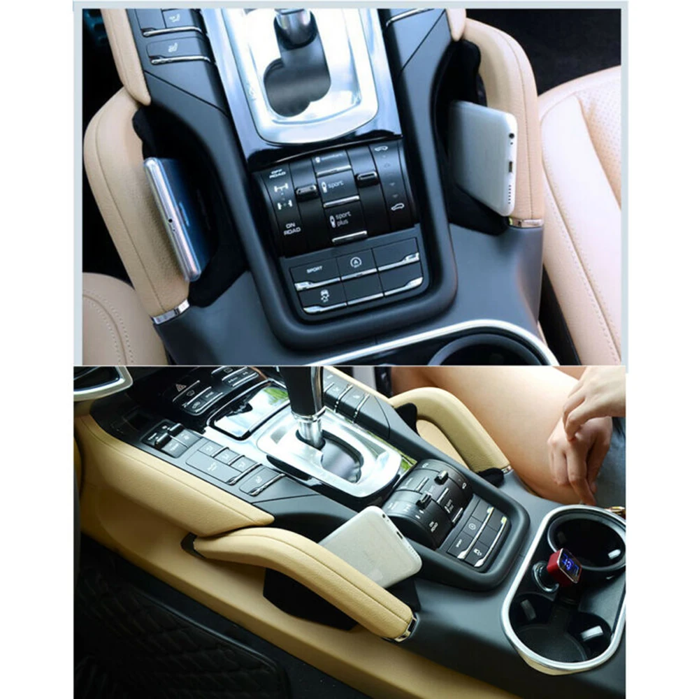 Пластик+ Бархатная пленка для авто, не создающая “центральное сиденье подлокотник контейнер для хранения держатель для Porsche Cayenne 2011