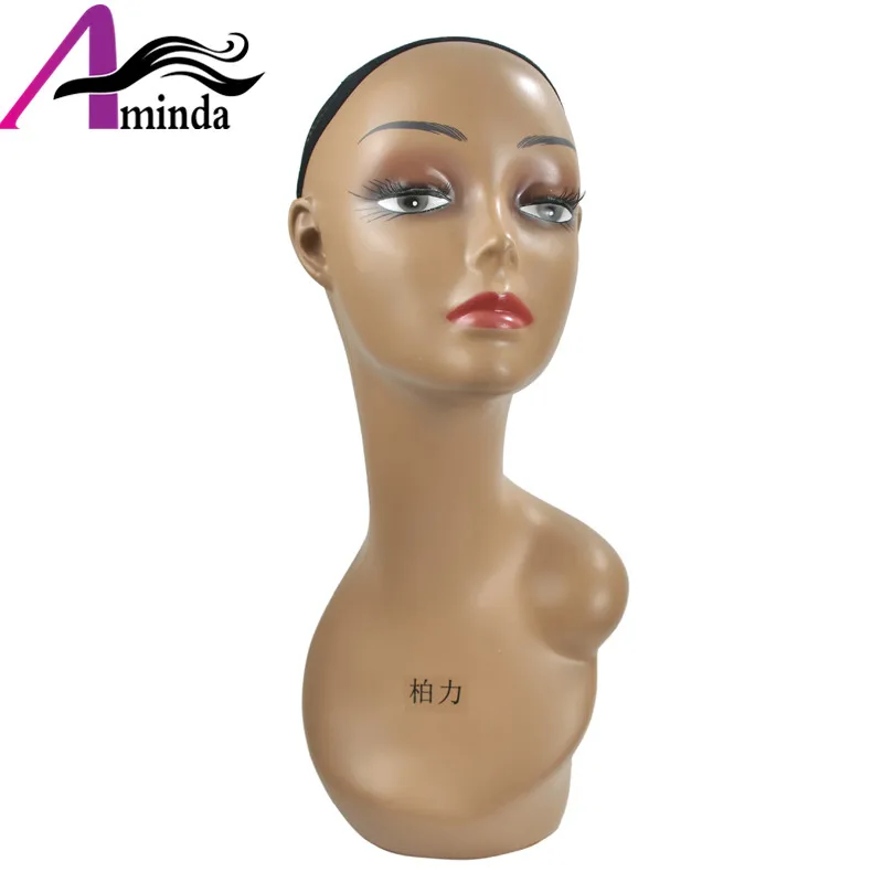 Дешевый манекен женский афро Макияж Ювелирные изделия дисплей парик Манекен