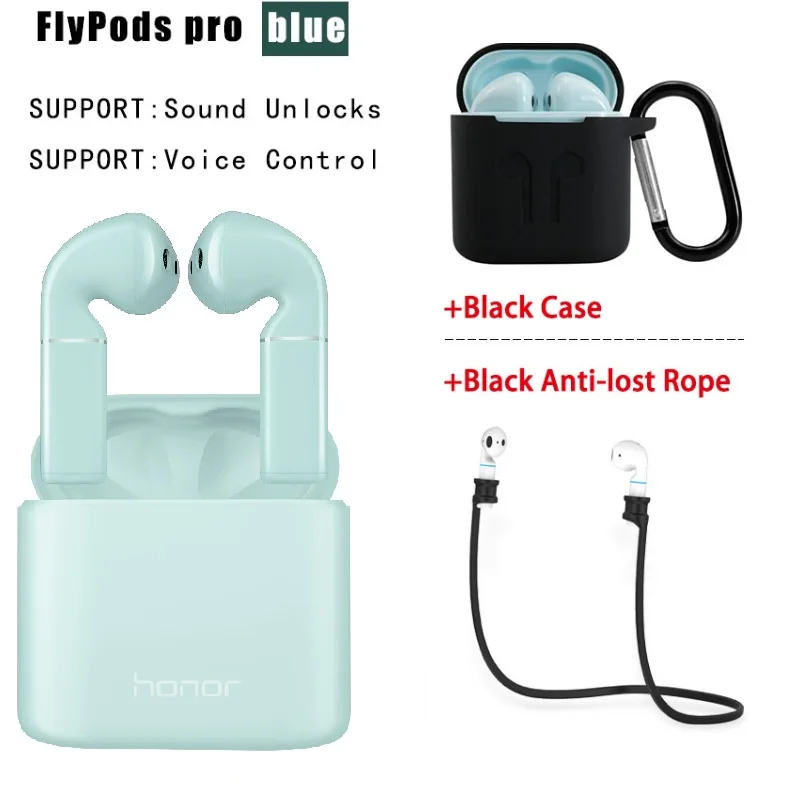 PodsP blue case rop Bluetooth гарнитура HUAWEI honor FlyPods Pro honor FlyPods, водонепроницаемые беспроводные наушники с микрофоном, двойной кран - Цвет: PodsP blue case rop