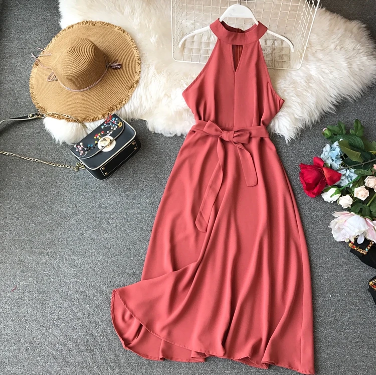 2019 Новая мода Женская одежда взрослый Холтер крест ремни сексуальные платья