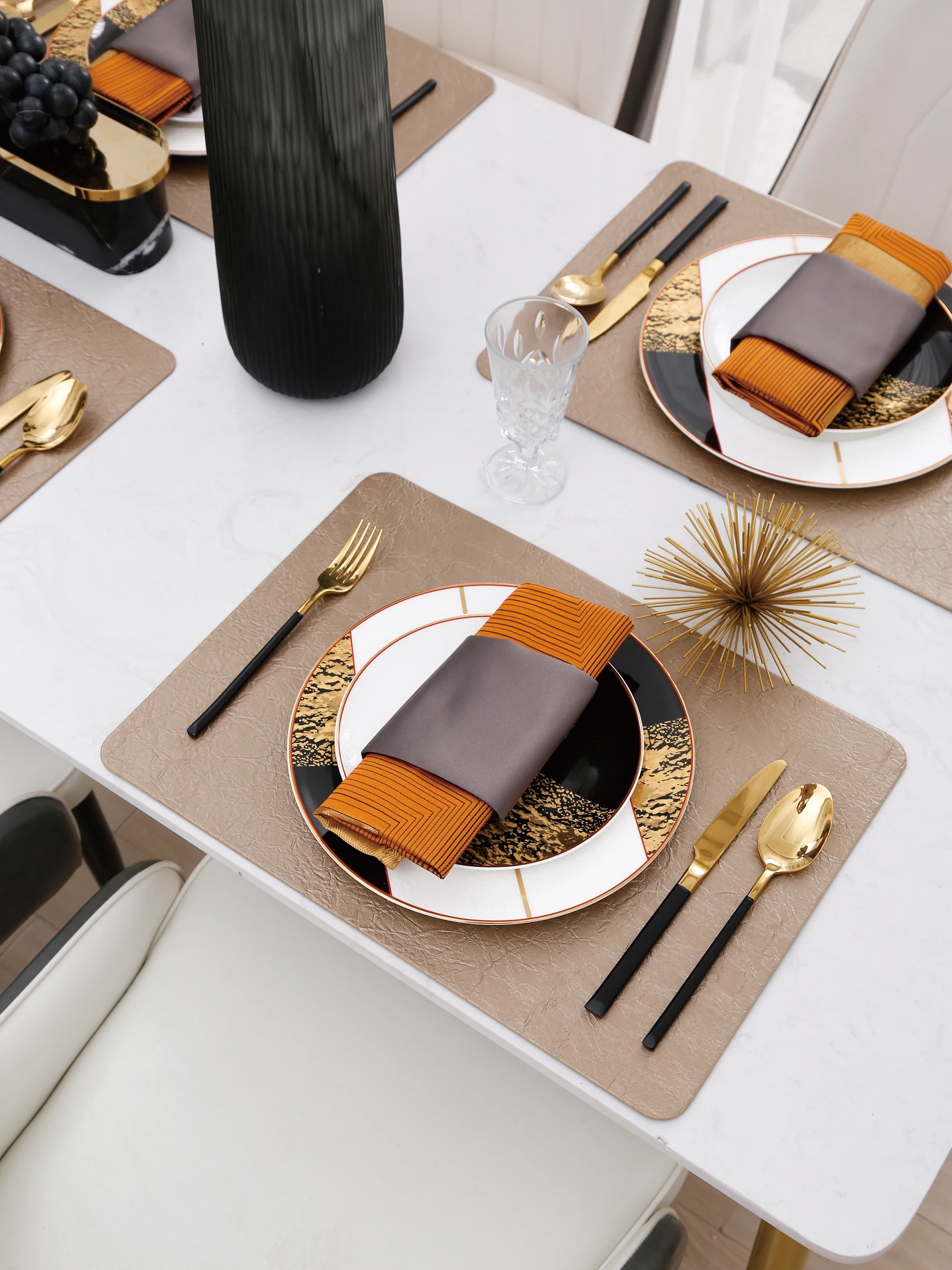 Декоративный мягкий кожаный коврик для стола термостойкий маслостойкий всей