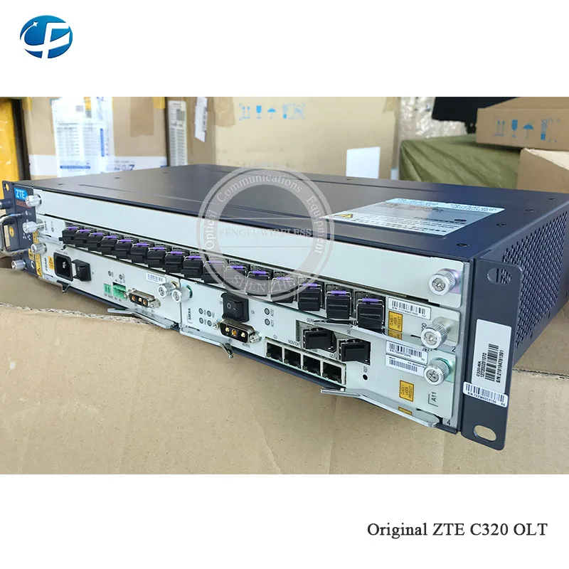 Mini ZTE C320 корпус OLT GPON Питание переменного тока с 10GE SMXA/3 1 * PRAM 110V 240V 16 портов GTGH C ++