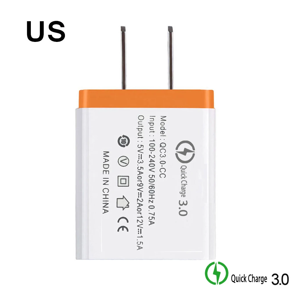 Быстрая зарядка 3,0 USB зарядное устройство EU/US штепсельная Вилка для путешествий 5V 3.5A быстрое зарядное устройство адаптер для iphone Xiaomi huawei планшеты зарядное устройство для телефона