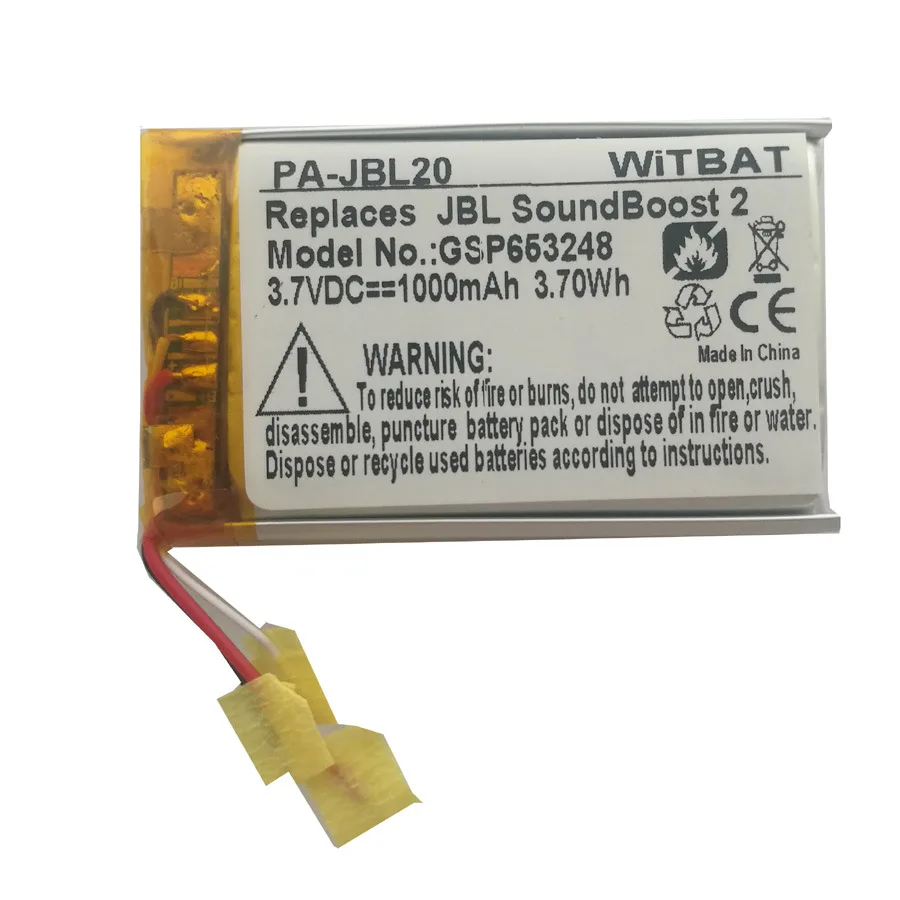 

ZHUJI 1000mAh Battery for JBL SoundBoost 2,GSP653248