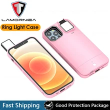 LED Fill Light Phone Case For iPhone 11 12 Pro Max Selfie Beauty Ring Flash Case Stable Perfect For iPhone X XS Max XR 7 8 Plus