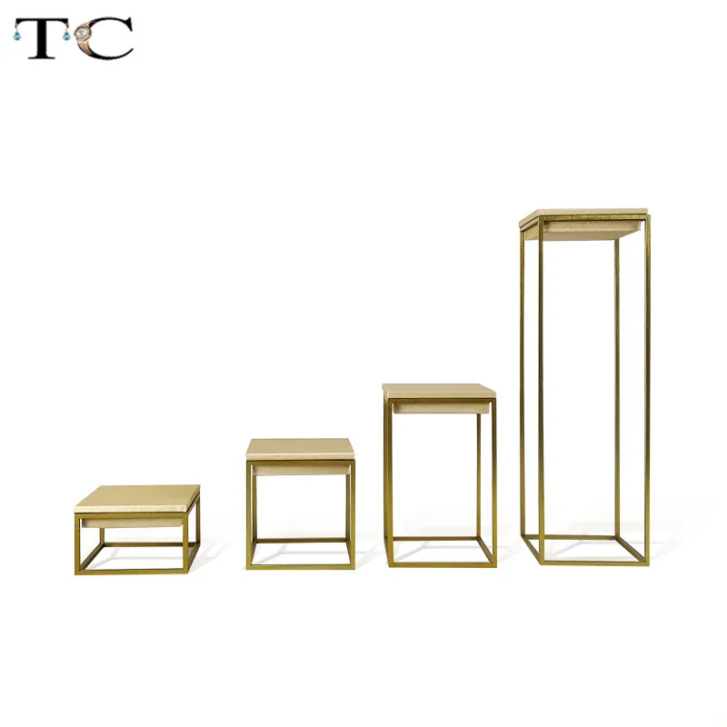 Новинка 2019 демонстрация золотых ювелирных изделий из искусственной кожи витрина