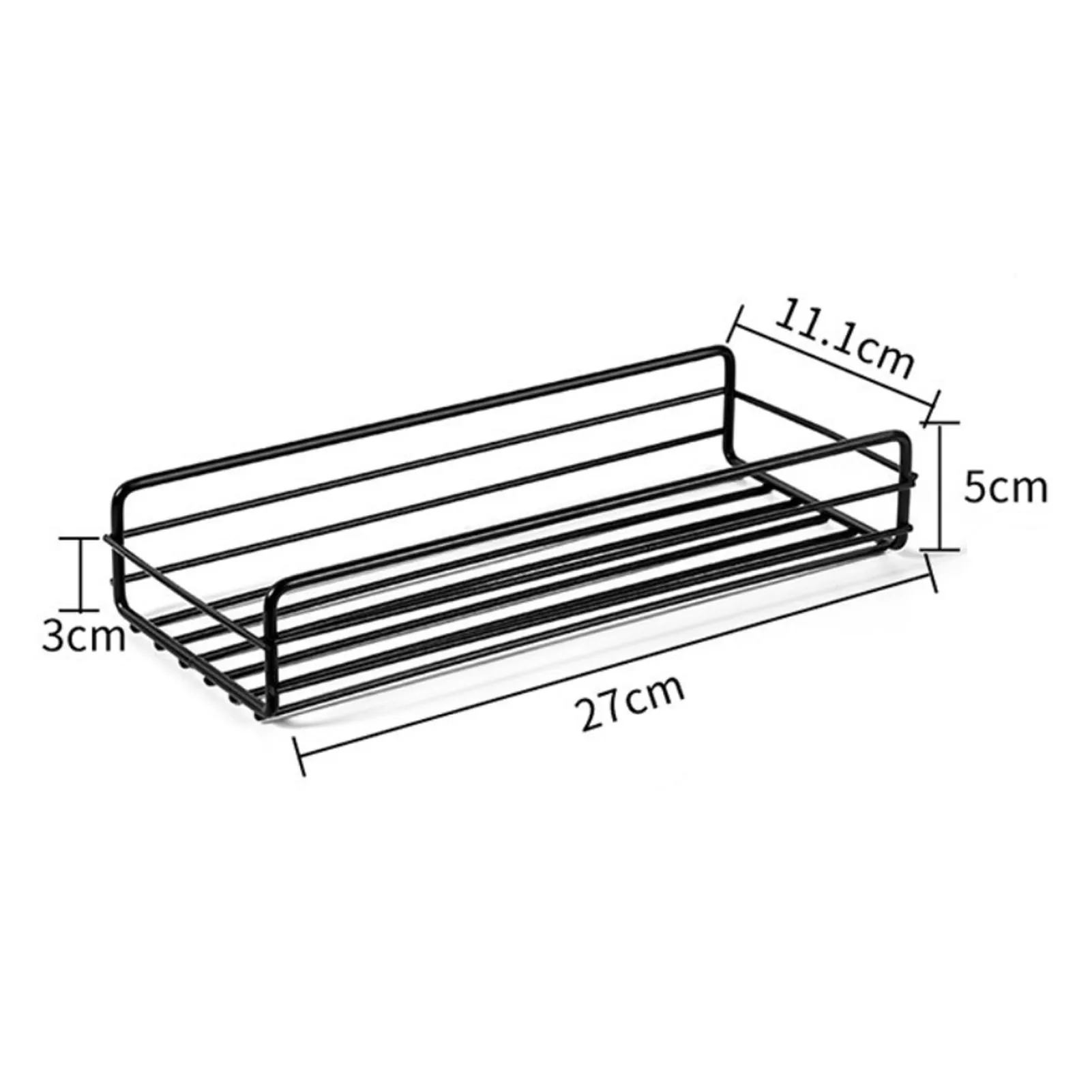 

Iron Wall-mounted Self-adhesive Bathroom Kitchen Shelf Stroage Rack Accessory