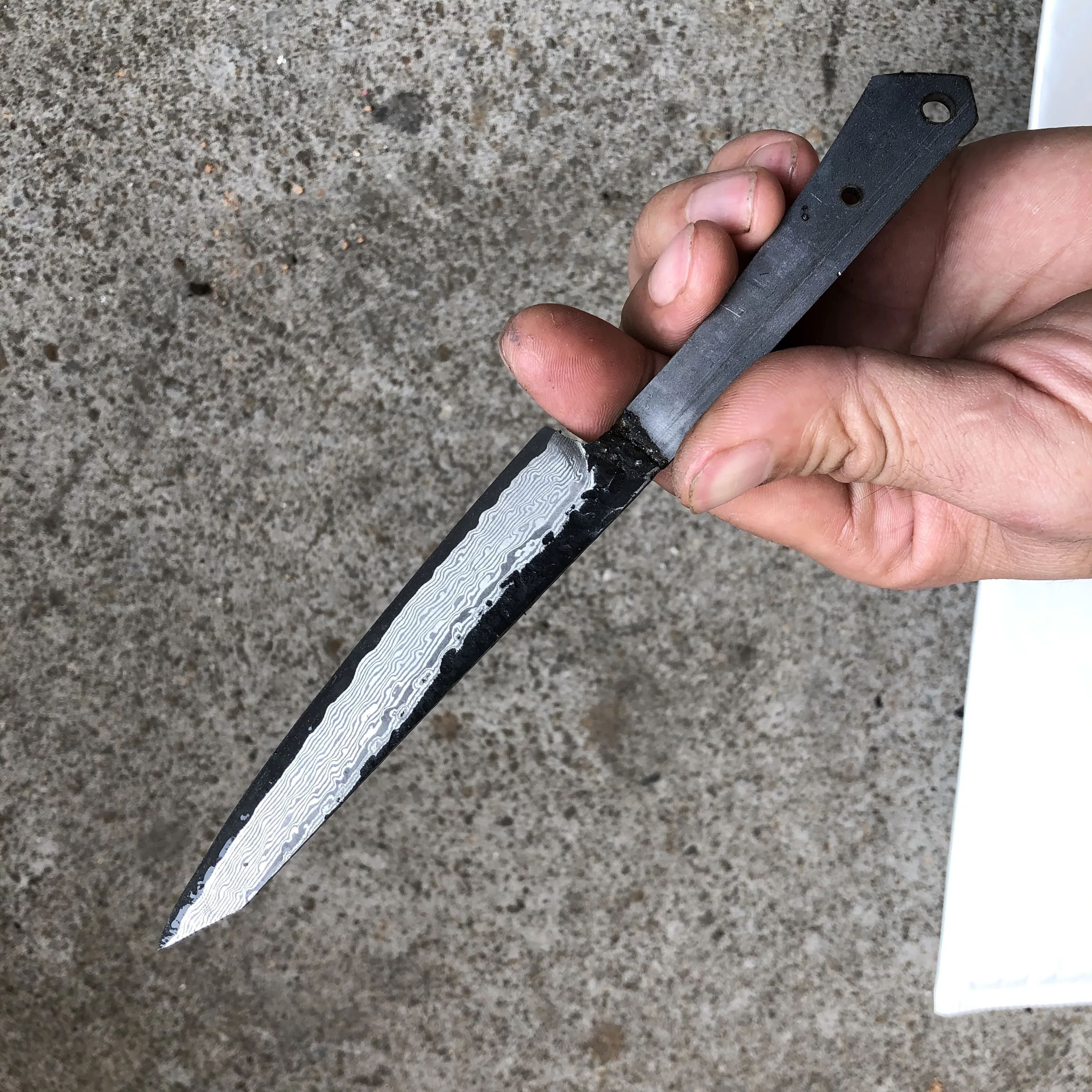 High carbon steel Damascus pattern hunting knives DIY blade billet blank Sharp Fixed camping survival knife parts | Дом и сад