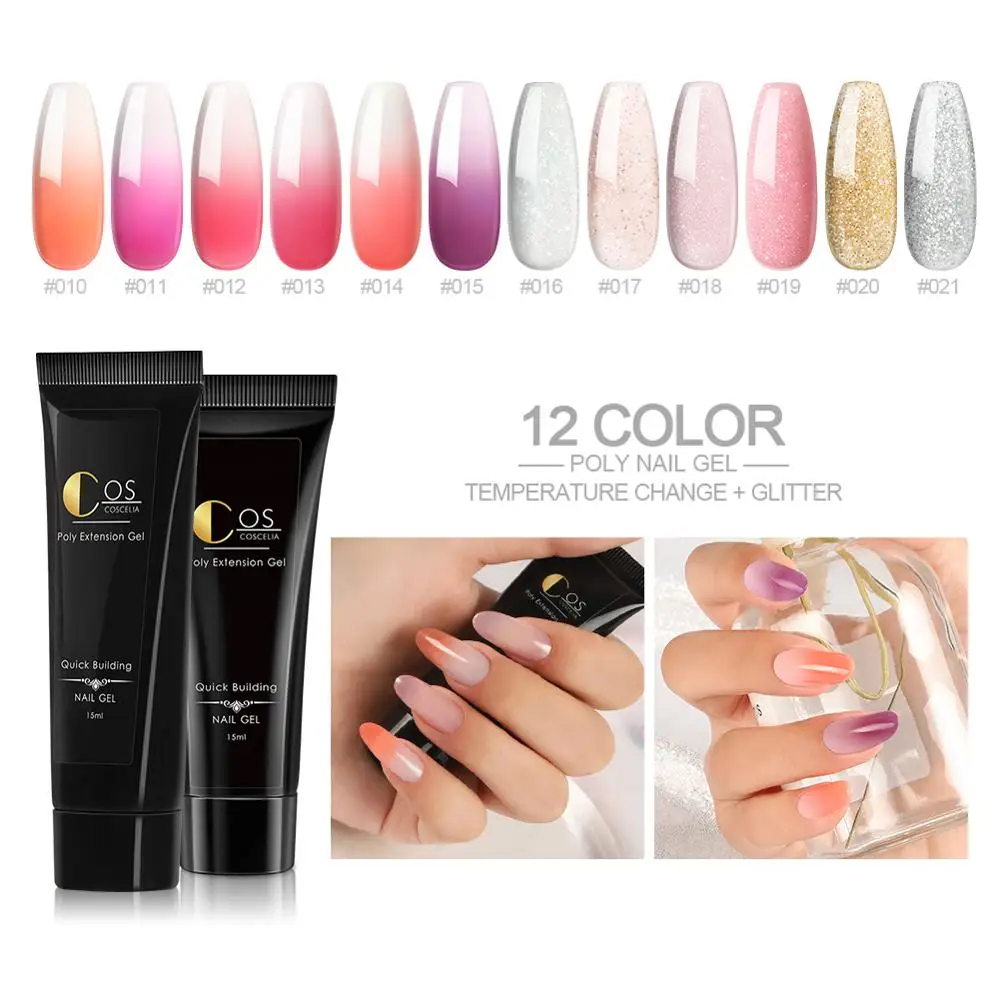 COSCELIA гель для наращивания ногтей полигель лак маникюрный акриловый Гель