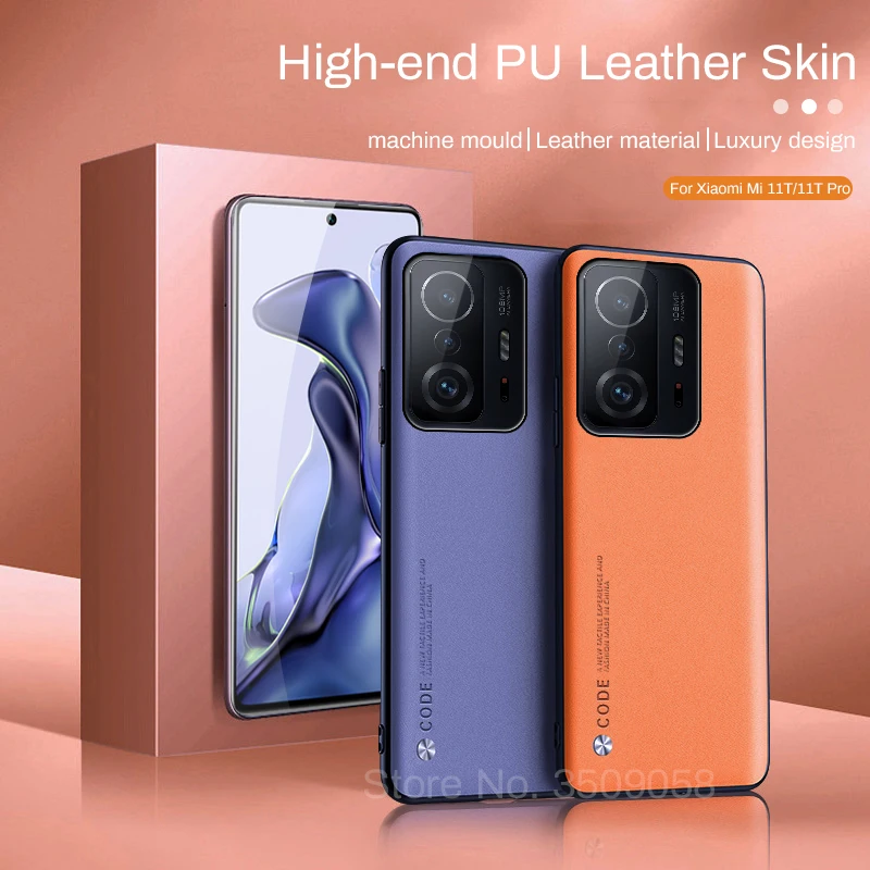 

Cover Xiomi 11T Pro Case High-en PU Leather Skin Plain Anti-Fall Protect Shell For Xiaomi11T Xiomi Xiaomy Mi11T Mi 11 T Pro Capa
