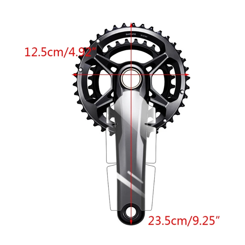 

3 Sheets Mountain Bike Crank Protective Film Cover Carbon Fiber Universal Tooth Plate Anti-collision MTB Crank Stickers