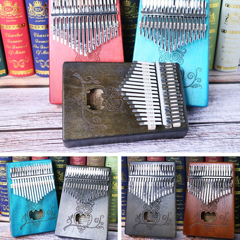 Kalimba 17 клавишное пианино с милой совой из массива дерева красного калимба