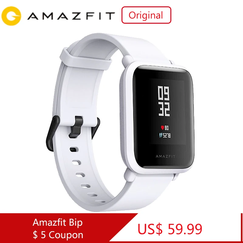 Amazfit Bip Смарт-часы gps 45 Срок службы батареи плавание IP68 Водонепроницаемые Смарт-часы-глобальная версия