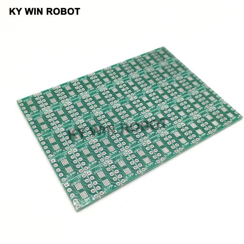 20pcs SOT23 SOP10 MSOP10 Umax SOP23 to DIP10 Pinboard SMD To DIP Adapter Plate 0.5mm/0.95mm to 2.54mm DIP Pin PCB Board Convert