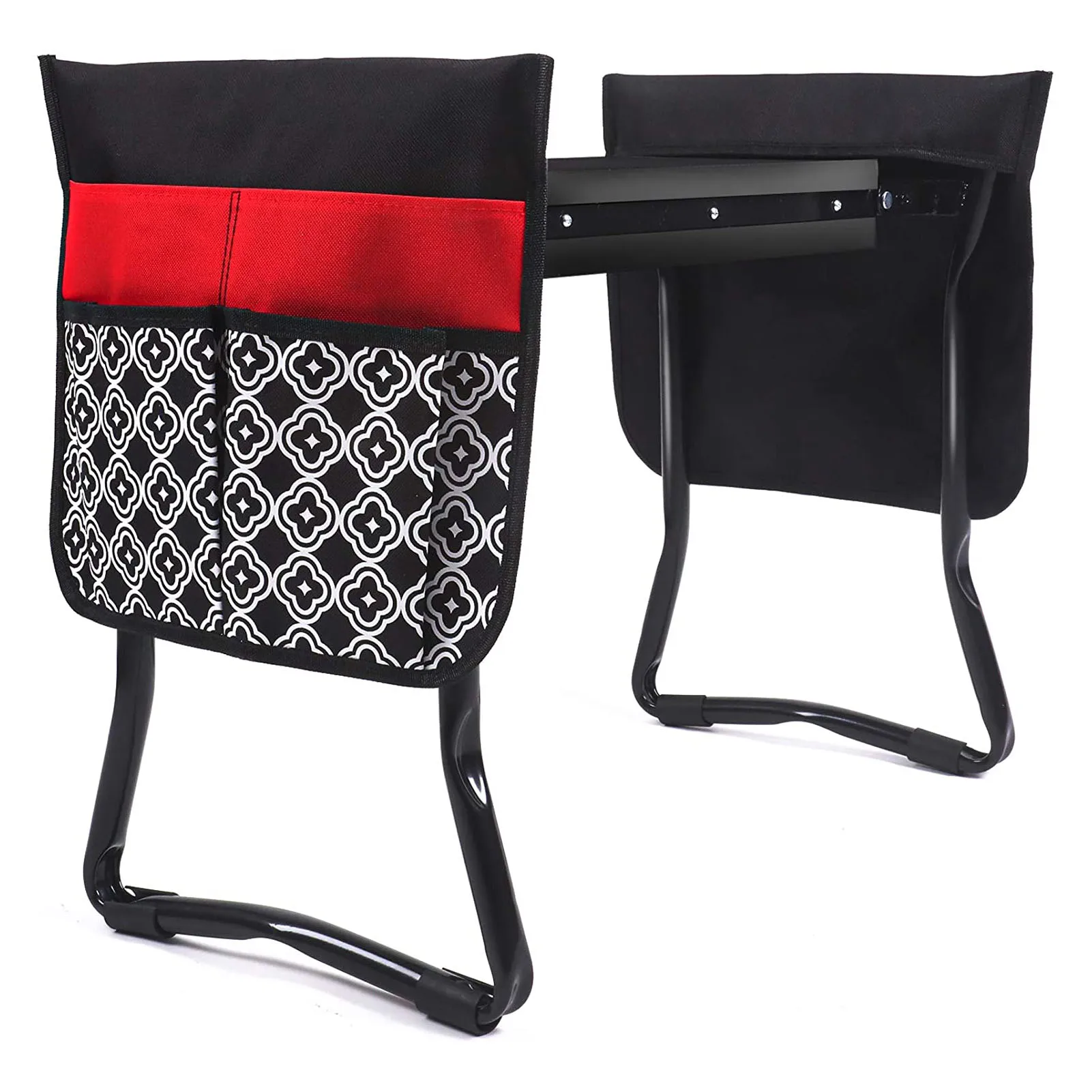 

2 Bags Tool Side Bag Pockets Pouch for Garden Bench Garden Kneeler Stools Gardening EVA Foam Pad Side Pocket 4 Large Pockets
