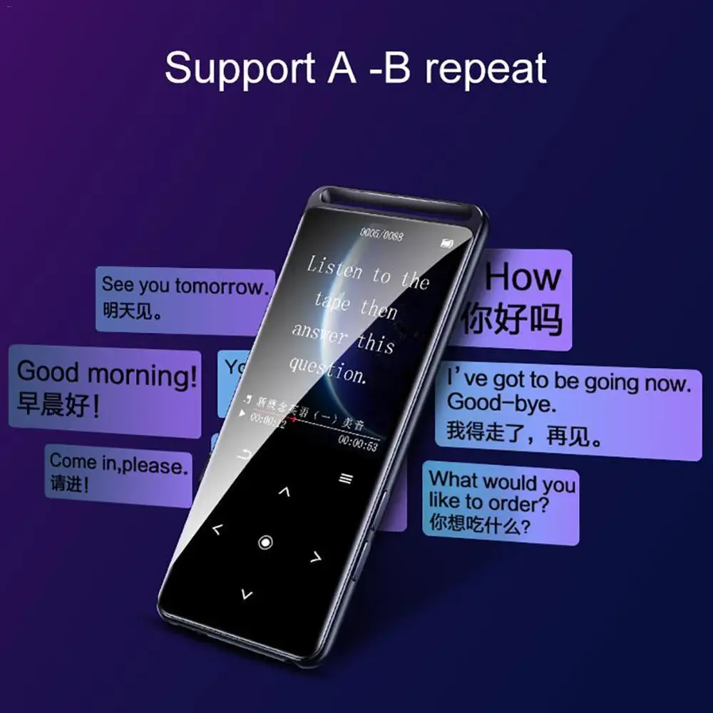 Mp3 плеер Benjie M6 Bluetooth 5 0 16 ГБ/32 ГБ Hifi длинный режим ожидания портативный с FM радио