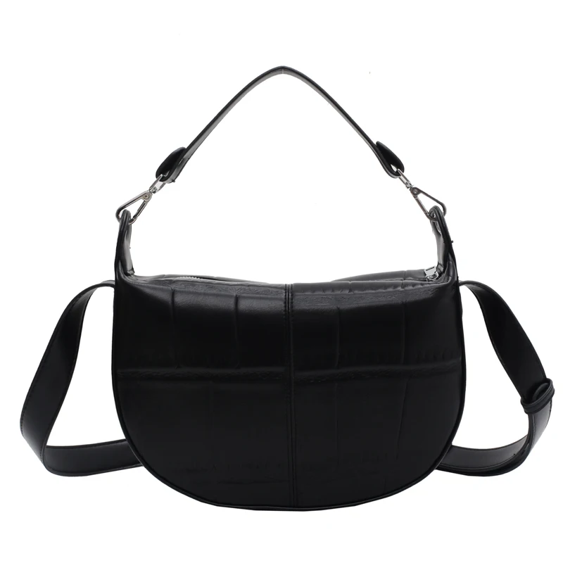 Vintage Stone Pattern Small PU Leather Crossbody Bags For Women 2021 Winter Shoulder Cross Body Bag Ladies Handbags And Purses