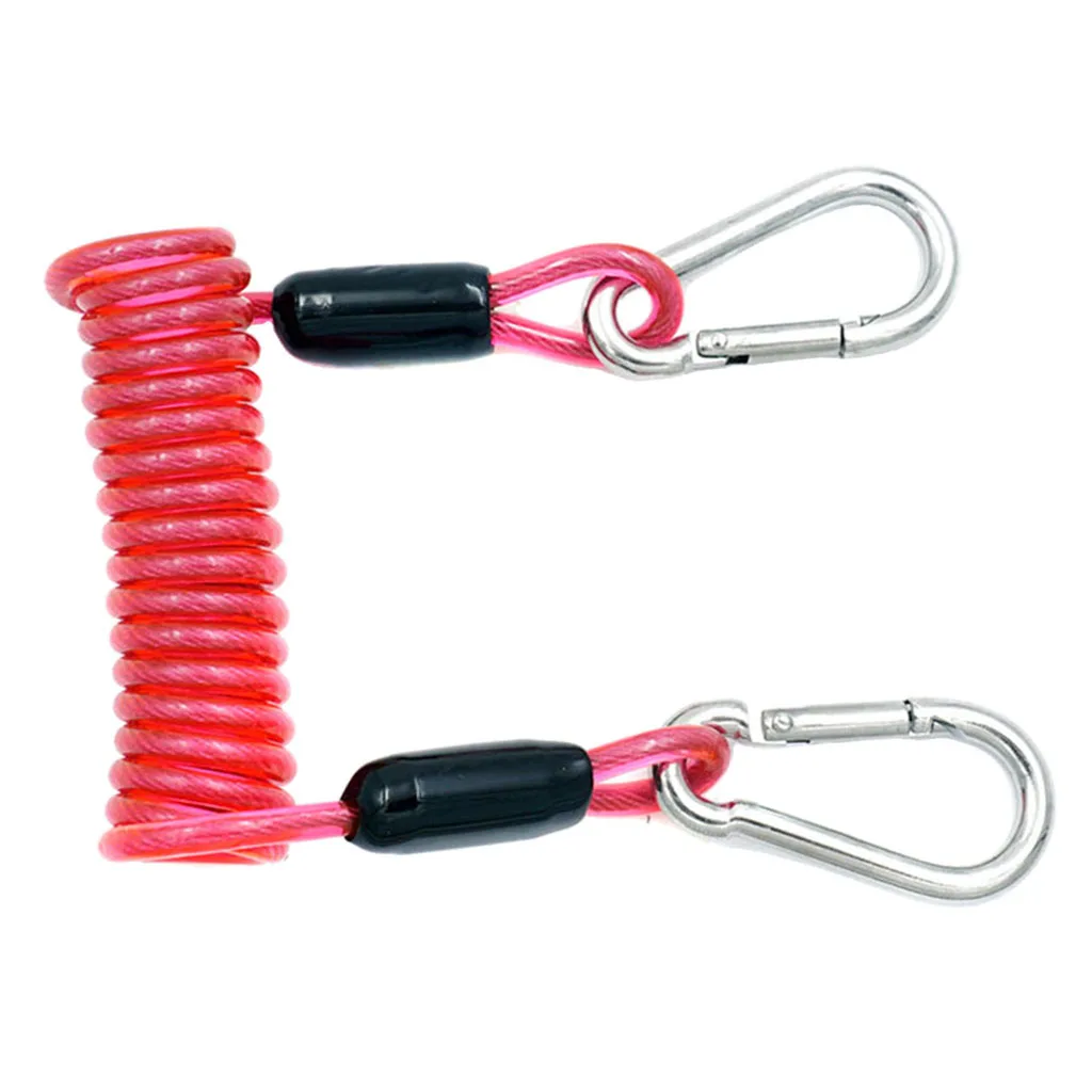 

Fishing Lanyard Spiral Cord Lanyard Strap With Stainless Steel