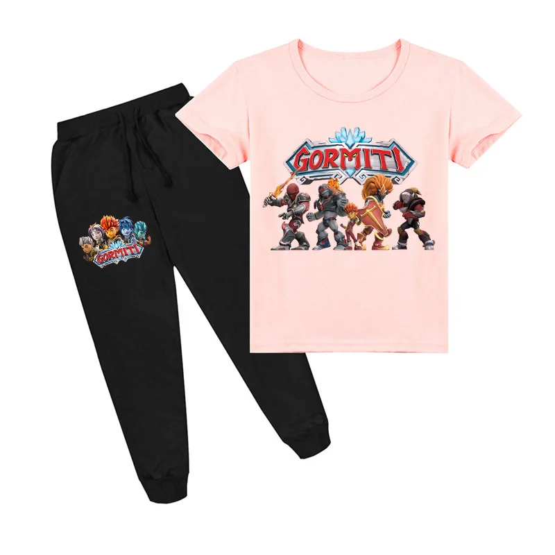 

Z&Y New Gormiti Game Clothing Set Kids T Shirt Pants 2pcs Sets Children Cartoon Fashion Boys Tracksuit Toddler Girls Sportswear