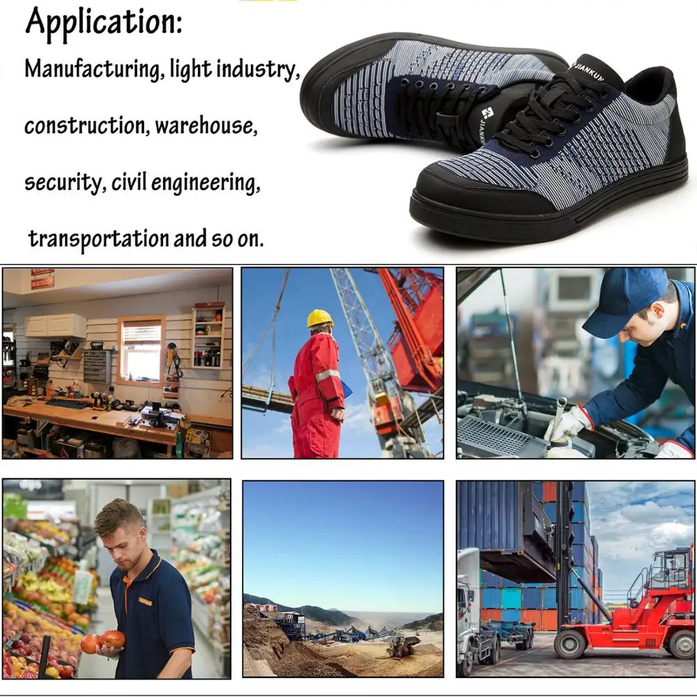 SUADEEX Мужская защитная обувь со стальным носком легкая ударопрочная рабочая