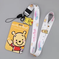 yq042 disney winnie the pooh lanyard bear phone rope for keys id card cover usb badge holder cartoon keychain neck straps gifts