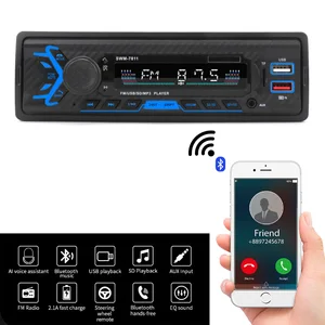 auto stereo bluetooth aux function swm 78117812 auto parts head unit handsfree 1 din with voice control car radio multimedia free global shipping