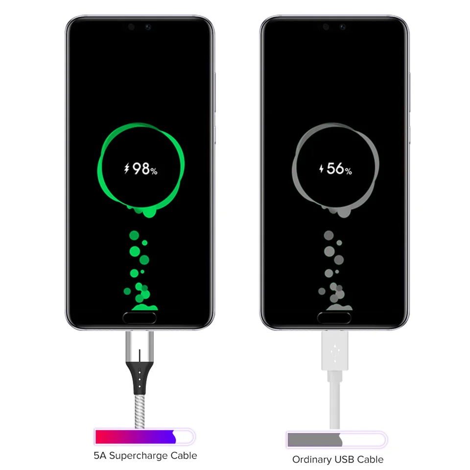 Магнитный кабель Venroii USB Type C Max 5A SuperCharge для Huawei P20 P30 Mate 20 30 Pro Быстрая зарядка