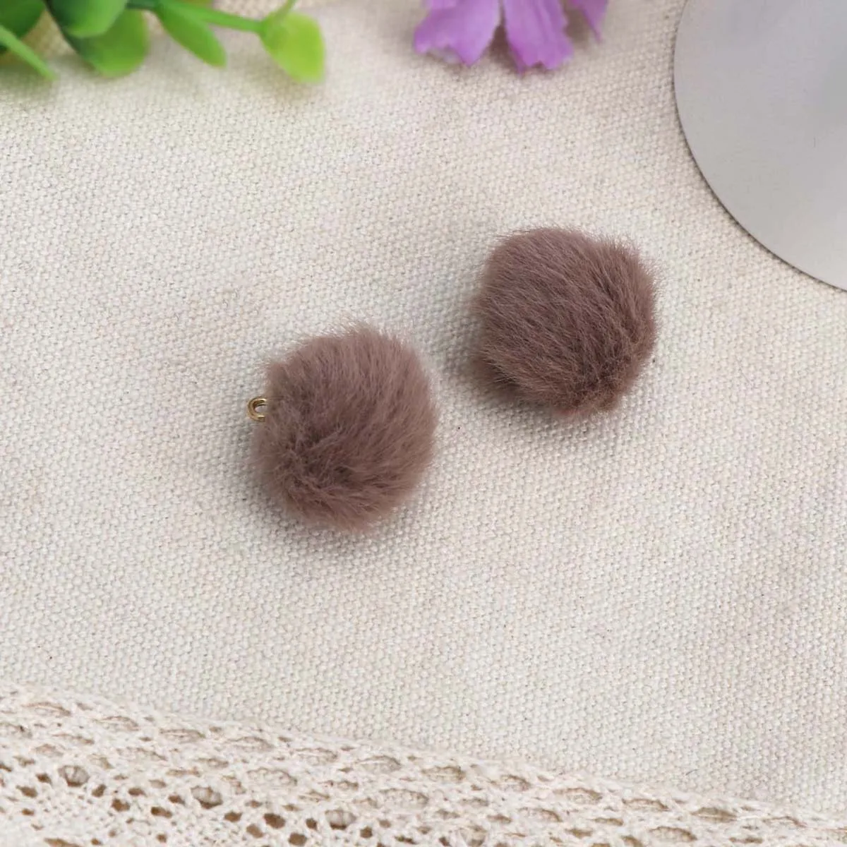 20 шт 20 мм имитация Hairball помпон милый меховой шарик ручной работы DIY материал ручной работы волосы серьги шар ювелирные изделия кулон - Цвет: 5