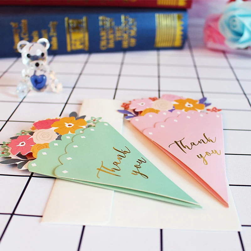 

Creative Bouquet Bronzing Greeting Card Valentine's Day Birthday Folding Card