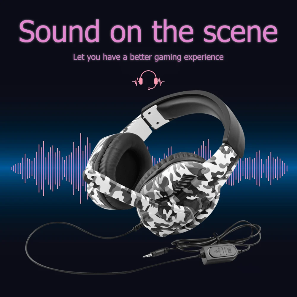 

Game Headphone Noise Reduction Gamer Headset for Computer PS4 PS5 Gaming Headphones Bass Stereo PC Wired Headset With Mic