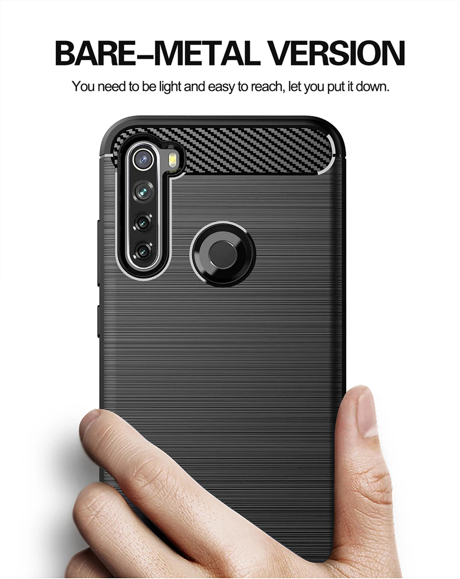 Чехол RIJOW для Xiaomi Redmi Note 8 T, чехол Redmi Note8T из углеродного волокна, полностью защитный чехол для телефона Xiomi Redmi Note 8 T, чехол s