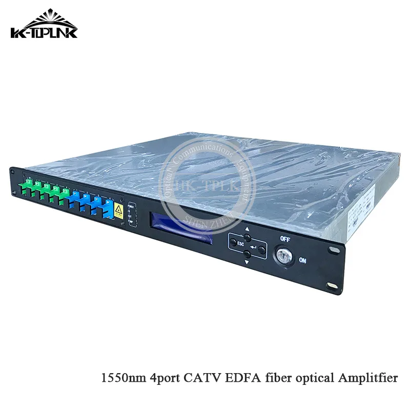 CATV EDFA Волоконно-оптический усилитель 1310/1490/1550 WDM 1550nm 1U/80 W 4port* 19dbm sc/apc, sc/upc оптический адаптер высокой мощности волоконно-оптический усилитель