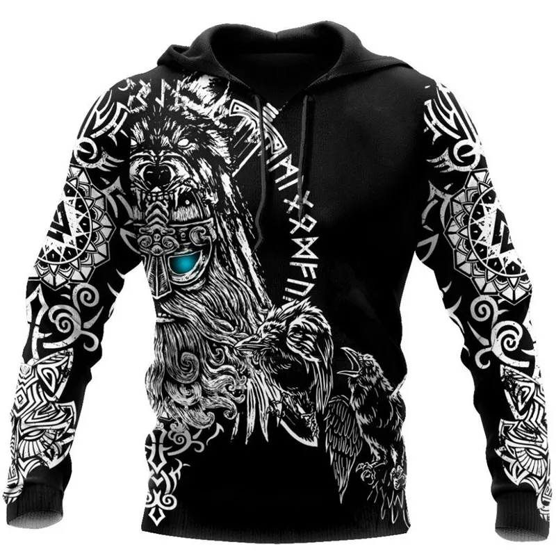 

Fashion Autumn Hoodie Odin Viking Tattoo 3D Full Printed Men's Sweatshirt Unisex Zipper Hoodie Casual Jacket/hoodie Apparel 0362